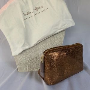 Brand New! India Hicks Firefly Bronze Cosmetic Bag or Purse